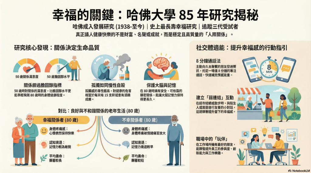 哈佛八十五年研究：人際關係才是幸福的關鍵