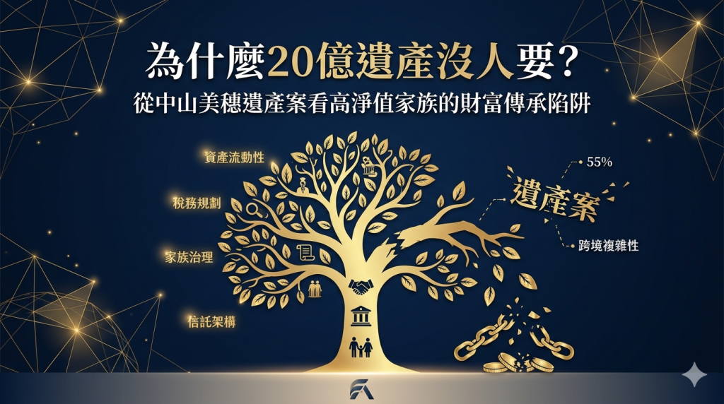 為什麼20億遺產沒人要？從中山美穗遺產案看高淨值家族的財富傳承陷阱